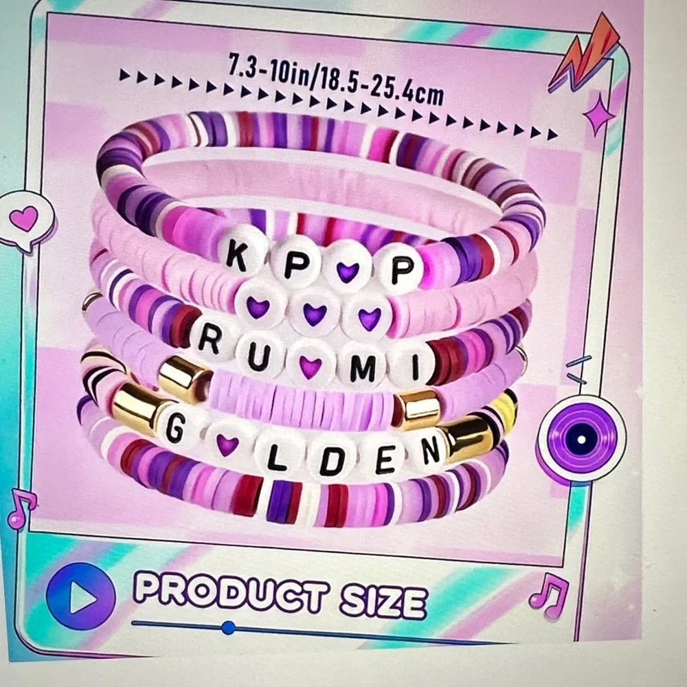 ❣️5|$25❣️Last 1 K pop new Colorful Beaded Kids Bracelet Set of 6   🆕